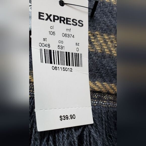 NWT Express Gray & Sienna Brown Blanket Scarf - Picture 4 of 4